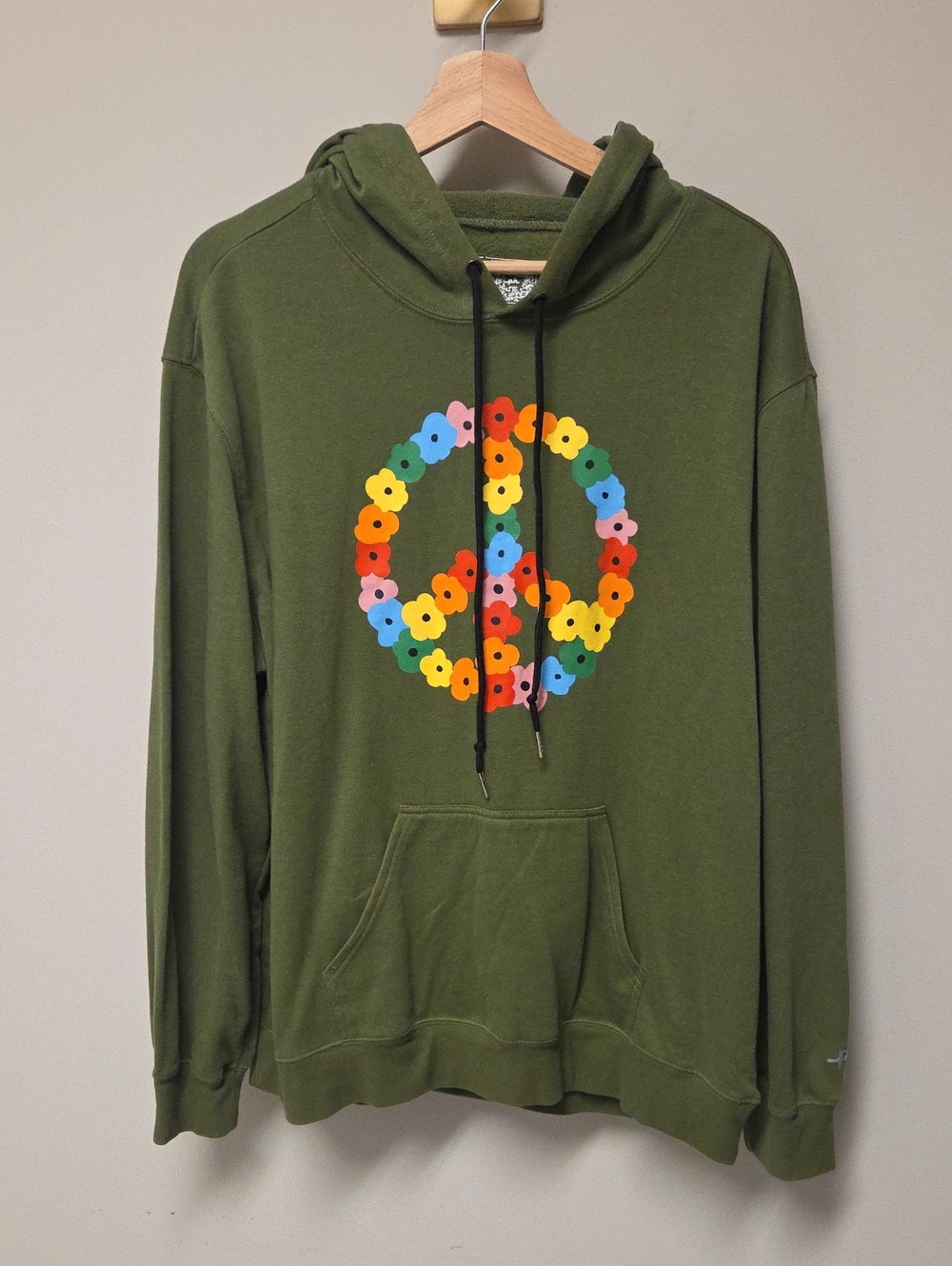 The Phluid Project Flower Peace Sign Hoodie, Large